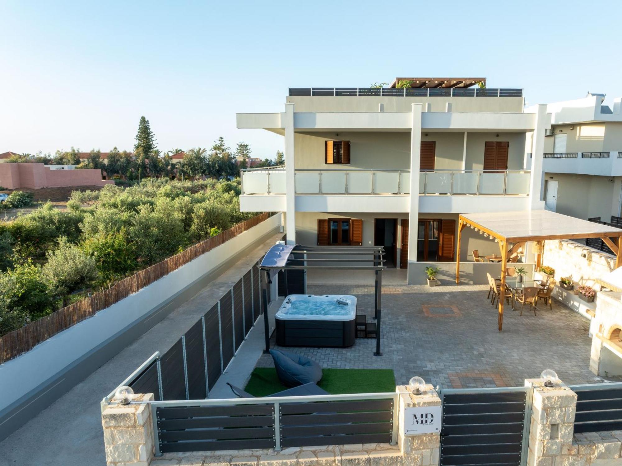 Md Residence Near The Beach W Bbq And Private Parking Herszonisszosz Kültér fotó